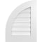Ekena Millwork Quarter Round Top Left Surface Mount PVC Gable Vent w/ 3-1/2"W x 1"P Standard Frame, 18"W x 24"H GVPQL18X2401SF - alternate 1